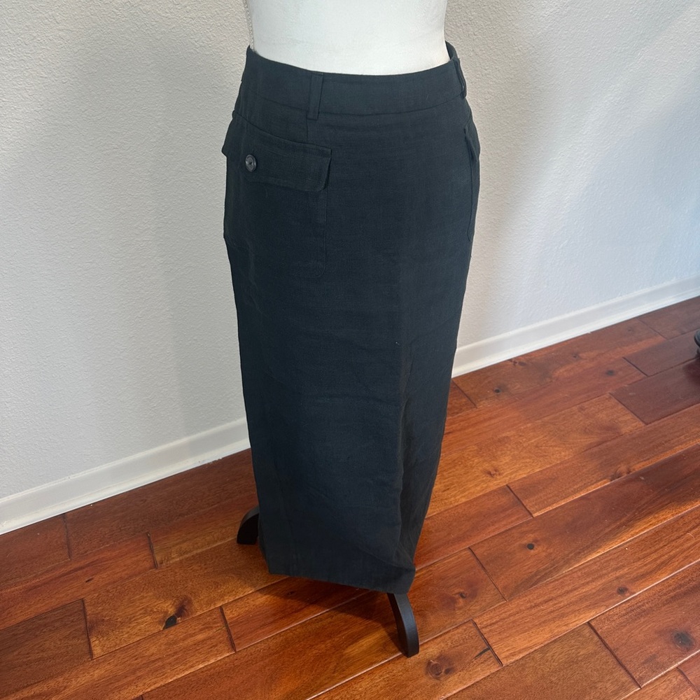 Ralph Lauren Linen Maxi Skirt in Gray - Picture 3 of 9